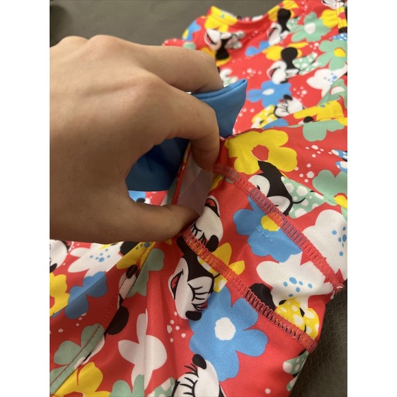 NWT Disney Minnie Mouse Diaper & G-Tube Friendly Adaptive Swimsuit 1pc UPF 50+ - Picture 5 of 11
